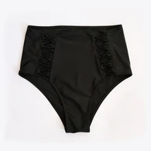 Новинка, женское сексуальное бикини, низ с дырками, плавки, Холтер, высокая талия, купальники с открытой спиной, бикини с высокой посадкой, женские шорты Танкини