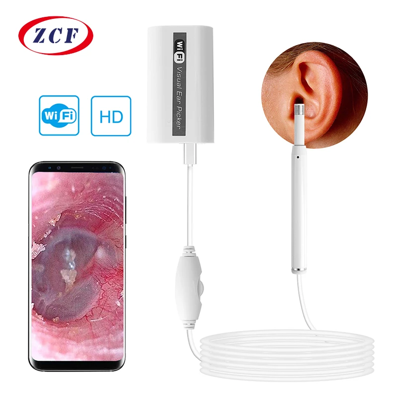 F170 WIFI Ear Cleaning Endoscope HD720P Visual Ear Picker 5.5mm