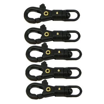 

5 PCS Survival Carabiner Rotatable Buckle Quickdraw Key Chain EDC Tool