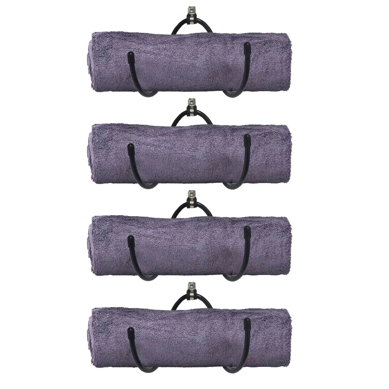 Foam Roller & Yoga Mat Storage Rack. Easy Wall Mount. Full Hardware.  4pcs/Set