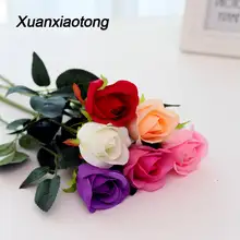 48 см 1 шт. фиолетовые шелковые снежные горные розы искусственные цветы для дома, Рождественский Декор, свадебное украшение, искусственный цветок