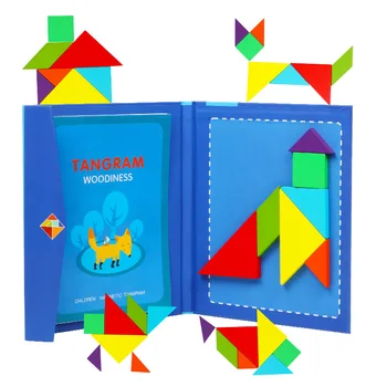 

Jigsaw Puzzles For Kids Children's Magnetic Book Wooden Sensory Toys Shapes Educational Toys Development Puzzle 2-4Y Oyuncak