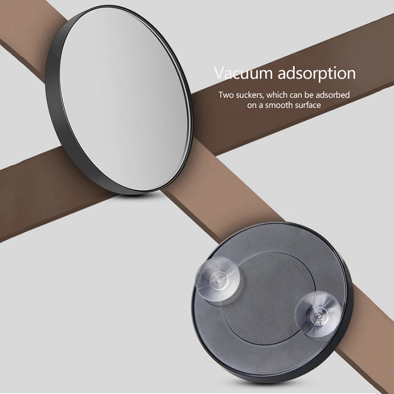 

Small Round Mirror Makeup Mirror With Button Pore Magnifying Glass With Two Suction Cup Cosmetic Tool