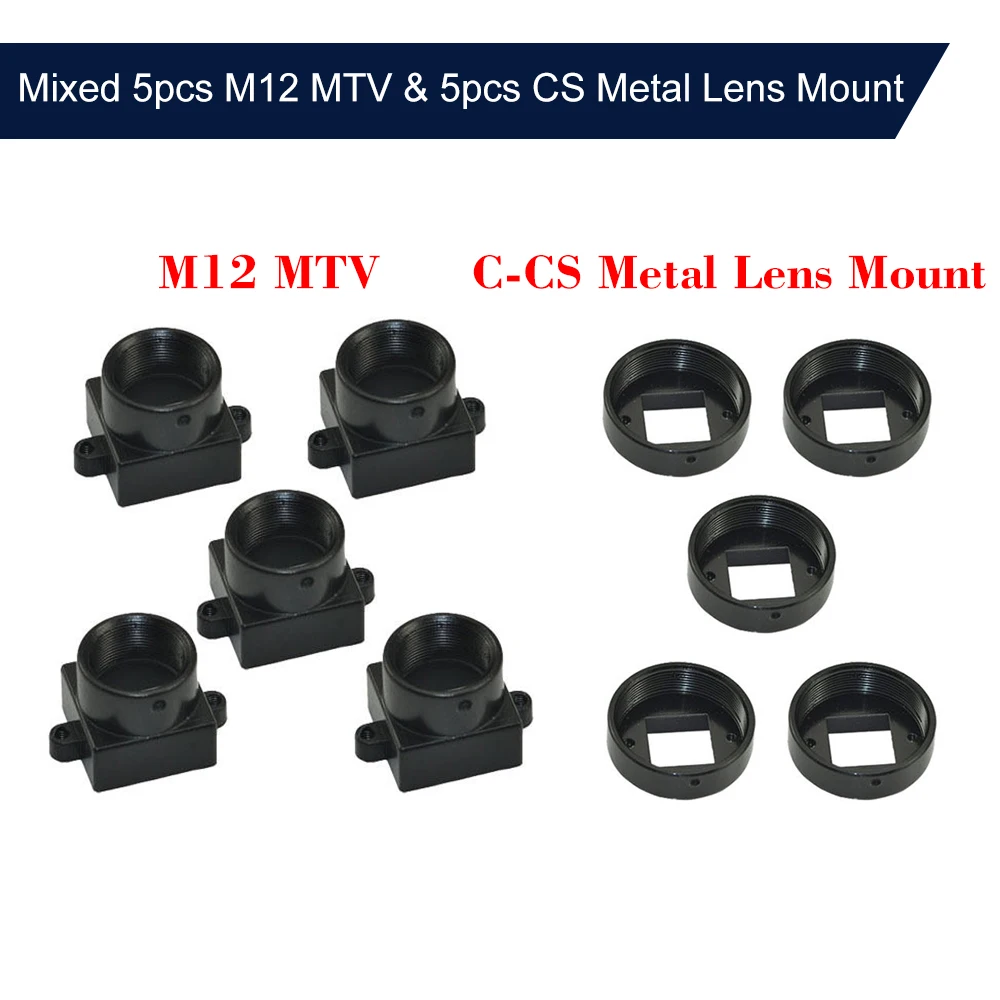 

Mixed 5pcs M12 MTV & 5pcs CS Metal Lens Mount CCTV Security Camera Holder Supports Bracket PCB Board Module Adapter Connector