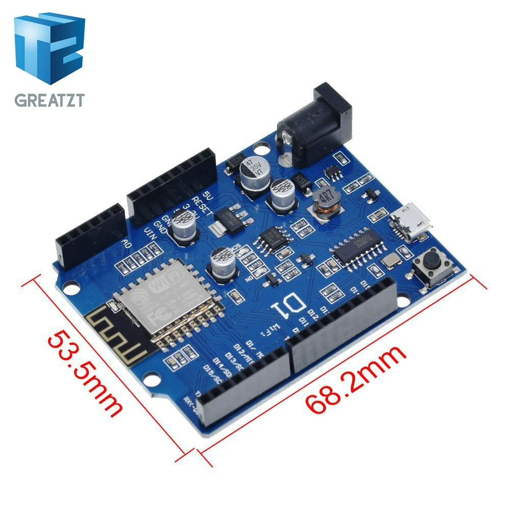 ESP 12E wemos D1 Wi Fi UNO основе ESP8266 щит для Arduino совместимый|shield for arduino|wemos d1shield esp8266 |