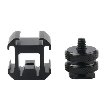 

3 Hot Shoe Mount Adapter Dual Screws Stand Holder for DSLR Camera Flash Light 746D