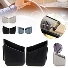 

1 Pair Car Storage Box Double-Sided Adhesive Multifunction Interior Organizer Storage Bag for Glasses Cards Mobile Phone Holder