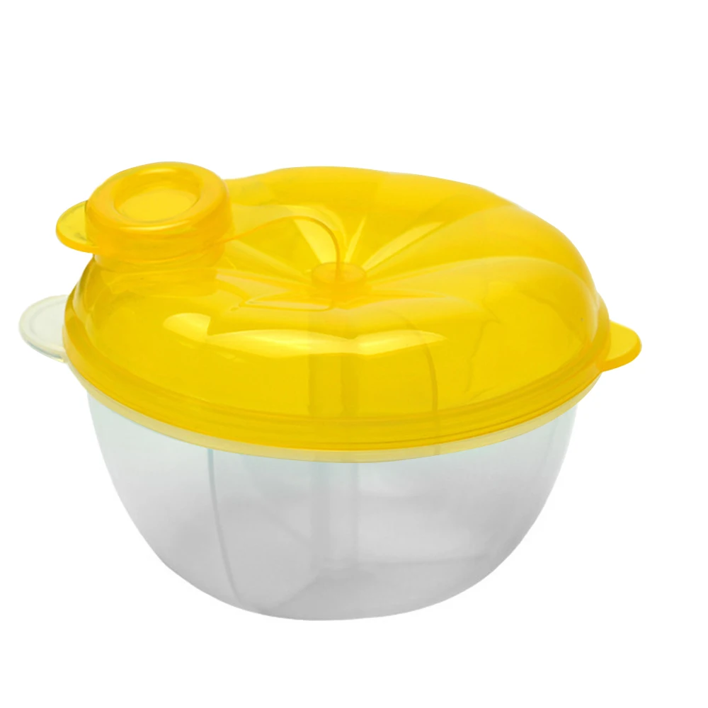 Yellow Pumpkin Трехслойная коробка для сухого молока дорожная коробка для детского питания порошок дозатор молока контейнер для смешивания герметичная коробка для сухого молока - Цвет: Yellow Pumpkin
