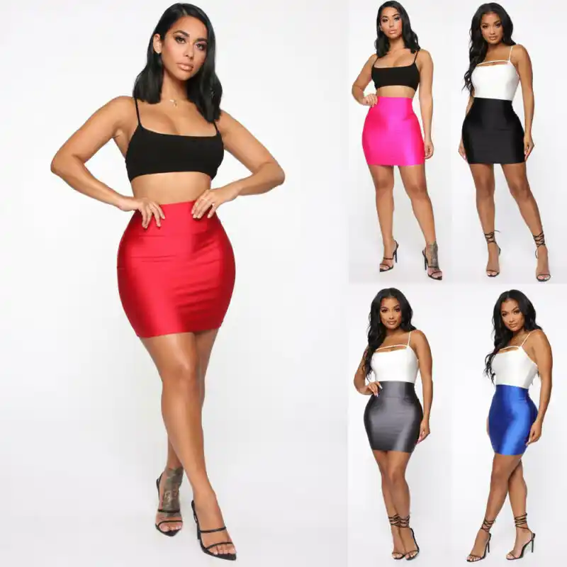 neon bodycon skirt