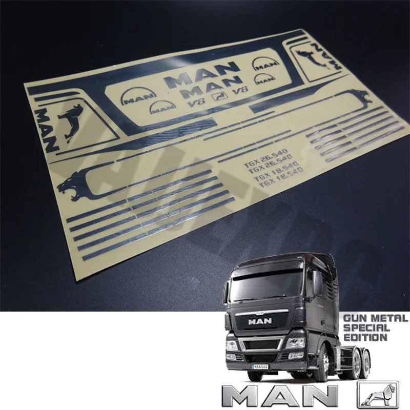 

Truck Body Decoration Stickers Suitable for 1/14 Remote Control TAMIYA Tractor MAN TGX