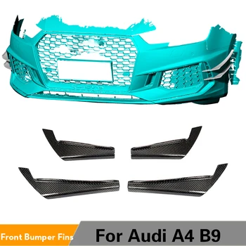 

Carbon Fiber Front Bumper Fins Splitters Canards For Audi A4 B9 2017 - 2020 Front Bumper Air Vents Canards Fins