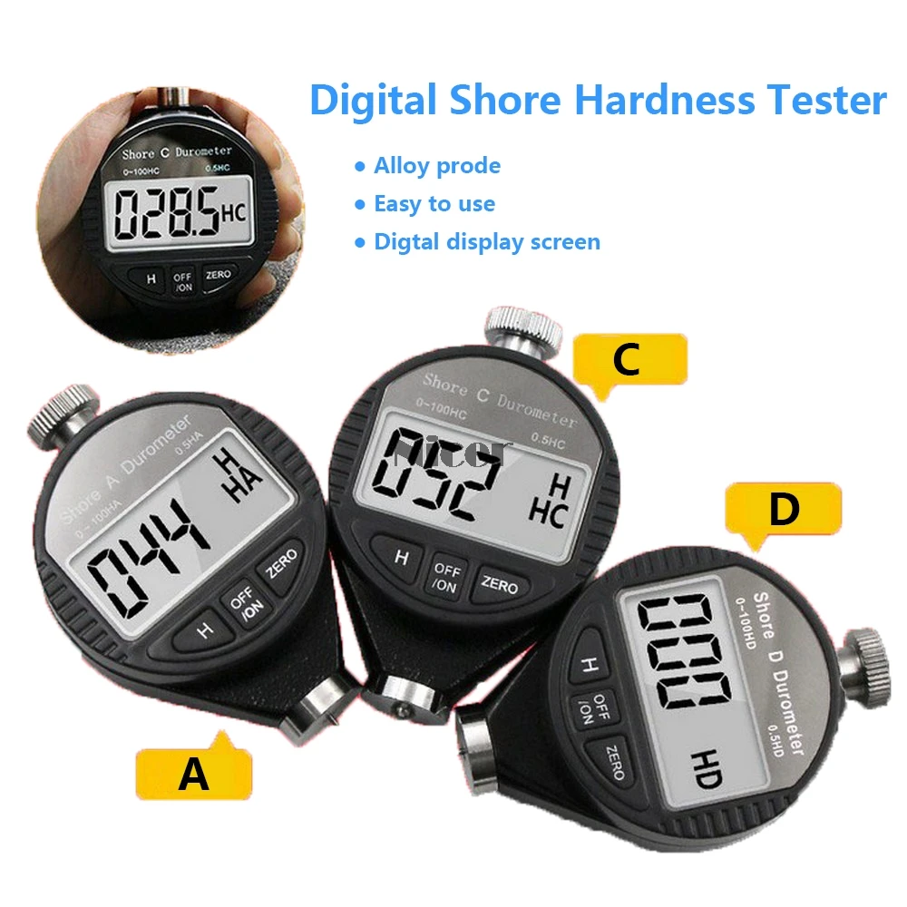 / D drei Typen für Digital Shore Härte Durometer Tester O A / C 