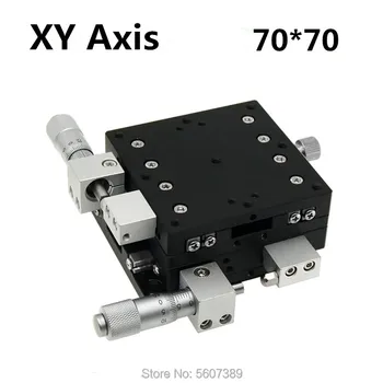 

XY Axis 70*70mm Trimming Station Manual Displacement Platform Linear Stage Sliding Table XY70-L XY70-C LY70-R Cross Rail