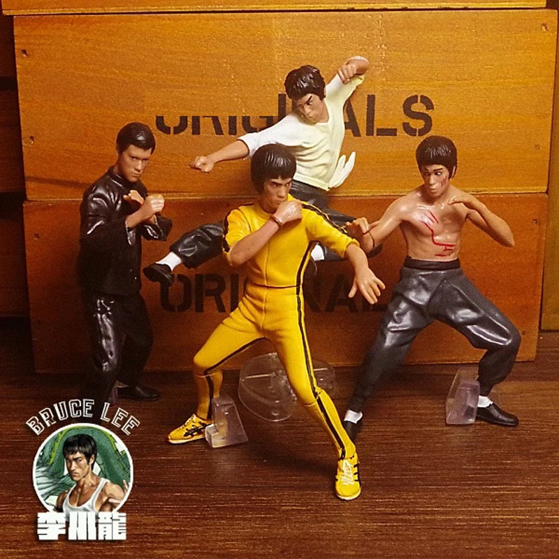 Экшн-фигурка Брюса Ли ПВХ фигурка короля кунг-фу сборная модель игрушка для