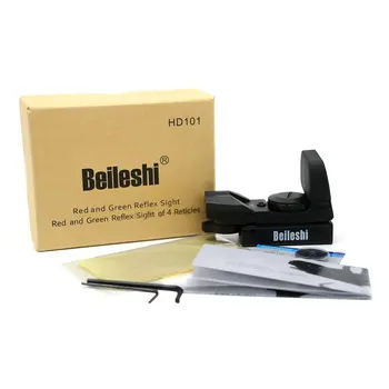 

Professional Tactical Holographic Red Green Riflescope Dot 1x22x33 Reflex 4 Reticle Hunting Sight Scope Tool