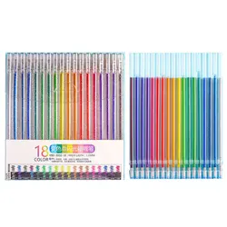 Juego de varillas de recarga de bolígrafo de purpurina Kawaii de 18 colores, marcador de bolígrafos de Gel con purpurina para hacer tarjetas, elaboración de diarios, dibujo de garabatos