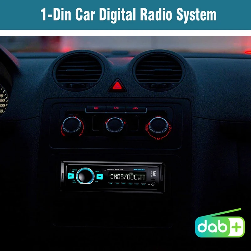 Автомагнитола 1 Din Dab/Dab +/Fm приемник автомобильный цифровой радиоприемник Bt4.2 U