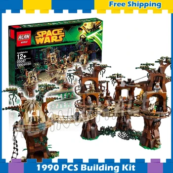 

1990pcs New Space Wars Ewok Village unique Tree House 05047 DIY Figure Building Blocks Kit Gifts Toys Compatible with