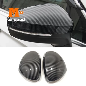 

ABS Carbon Fibre For Tiguan 2010 11 12 13 14 2015 Car Rearview Side Door Mirror Decoration Cover Trim Accessories Styling 2pcs
