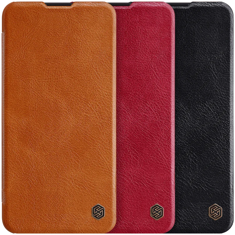 Чехол с откидной крышкой для Xiaomi Redmi 8 оригинальный кожаный чехол NILLKIN QIN карманом