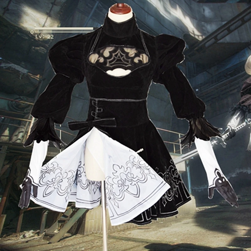 Женский костюм для косплея Nier Automata Yorha 2B черные вечерние костюмы Хэллоуина| |