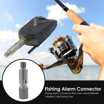 

Wear-resistant Fishing Alarm Connector Stainless Steel Fishing Alarm Rod Holder Connector Quick Release Adapter Silver