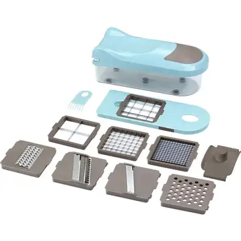 

Multifunction Vegetable Cutter Stainless Steel 8 Blades Onion Peeler Cheese Potato Grater Dicer Manual Slicer Kitchen Tool