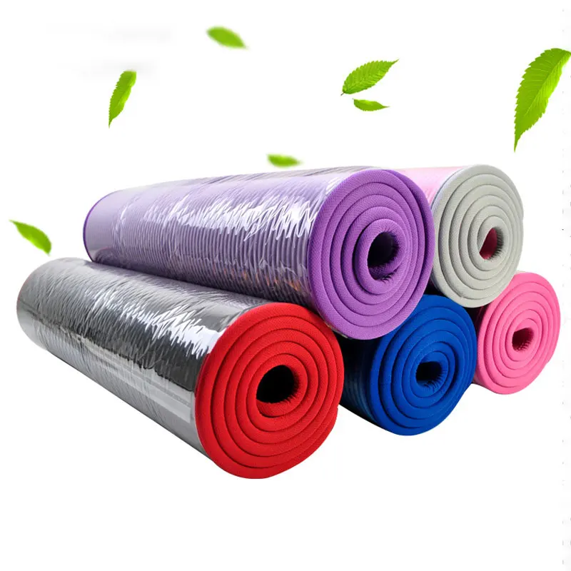 

New 10mm Thickened Non-slip 183cmX61cm Yoga Mat NBR Fitness Gym Mats Sports Cushion Gymnastic Pilates Pads With Yoga Bag & Strap