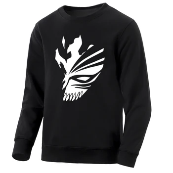 

Grim Reaper Anime Men Hoodie Japanese Streetwear Harajuku Men'S Raglan Sweatshirts Sweatshirt Kurosaki Ichigo Print Mens Hoodies