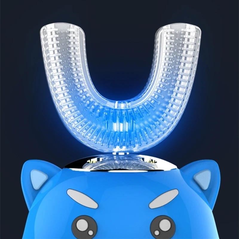 Ultrasonic Electric Toothbrush Food Grade Silicone Brush Head for Children 360 Degree Cartoon Cute Pet U-shaped Teeth Care Ultrasonic Electric Toothbrush Food Grade Silicone Brush Head for Children 360 Degree Cartoon Cute Pet U-shaped Teeth Care