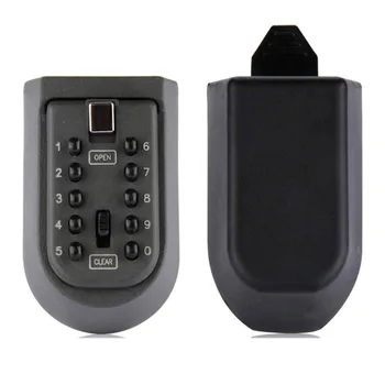 

Key Safe Box Wall Hanging Key Code Lock Thickening Iron Key Box Outdoor Wall Mount Spare Lock Holder