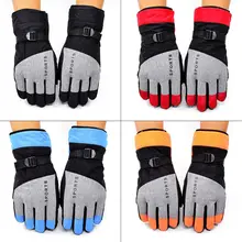 Модные водонепроницаемые лыжные перчатки для мужчин и женщин теплые уличные Нескользящие Красочные зимние перчатки