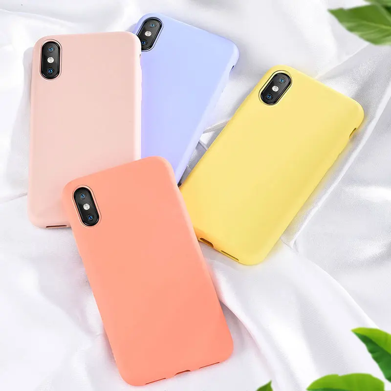 

Luxury Original Liquid Silicone Case For iPhone 7 6 6S 8 Plus Cases For Apple iPhone X XS XR Thin Soft Case Cover