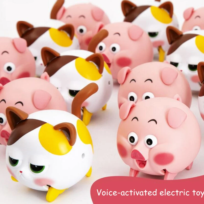 

Electronic Pets voice-activated whistle pig cute voice-activated induction toy cat electric dog and sheep toy for Children