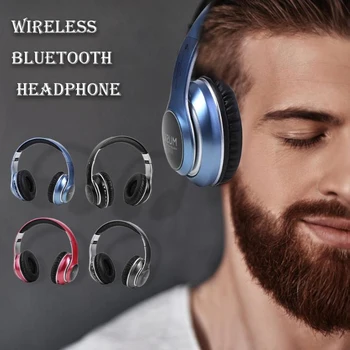 

LED Bluetooth 5.0 Wireless Headphones Bluetooth Earphones Stereo Bass Sport Over Ear Noise Cancelling Headsets