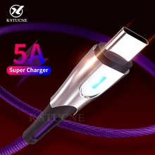 Type C быстрое зарядное устройство кабель для huawei P20 lite 5A usb type-C кабель передачи данных для быстрой зарядки для huawei mate 10 20 pro зарядное устройство Шнур