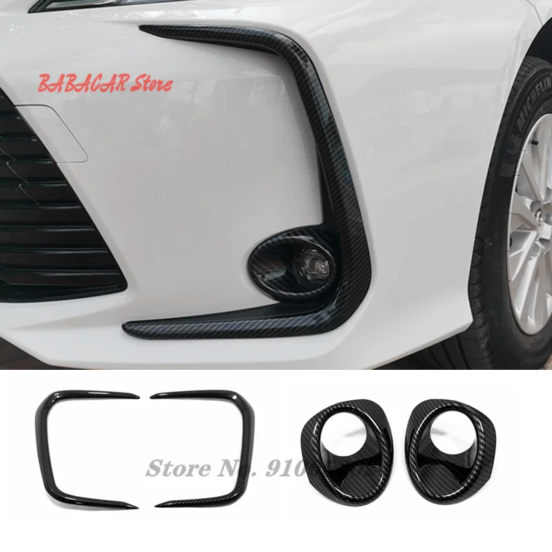 For Toyota Corolla 2019 2020 ABS Chrome/Carbon Fiber Sedan Car Head Front Fog Light Lampshade Cover Trim Car Styling Accessories