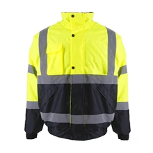 Защитная куртка-бомбер со стеганой подкладкой, ANSI класс 3 Водонепроницаемая конструкция теплая рабочая одежда для мужчин