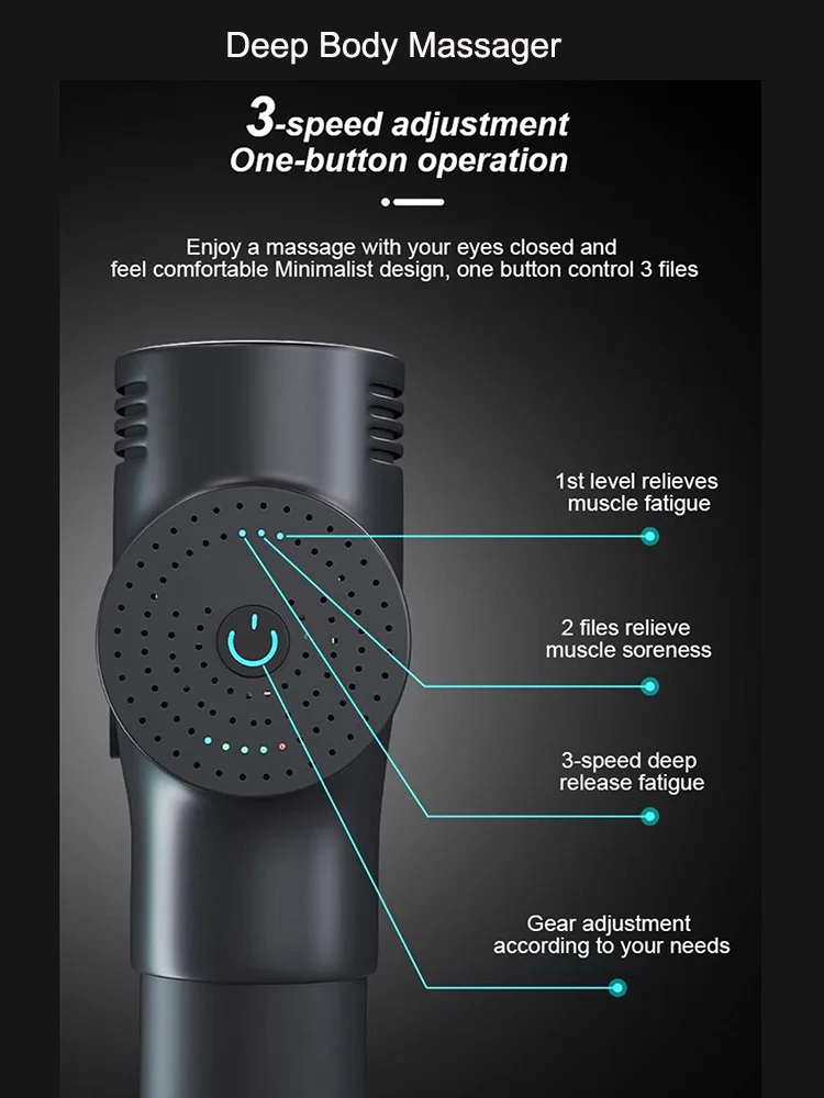 Электронный пистолет для массажа мышц, массажер для глубоких мышц, облегчение боли, расслабление тела, устройство для упражнений, пистолет для глубокого массажа мышц
