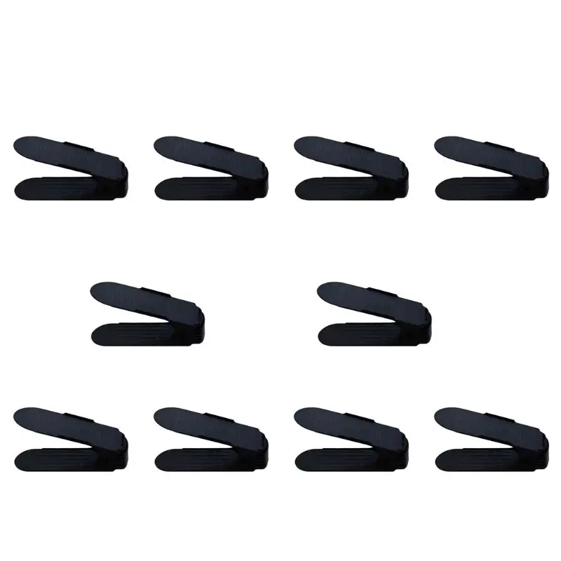 

Set of 10 Adjustable Durable space saving Shoe Stand
