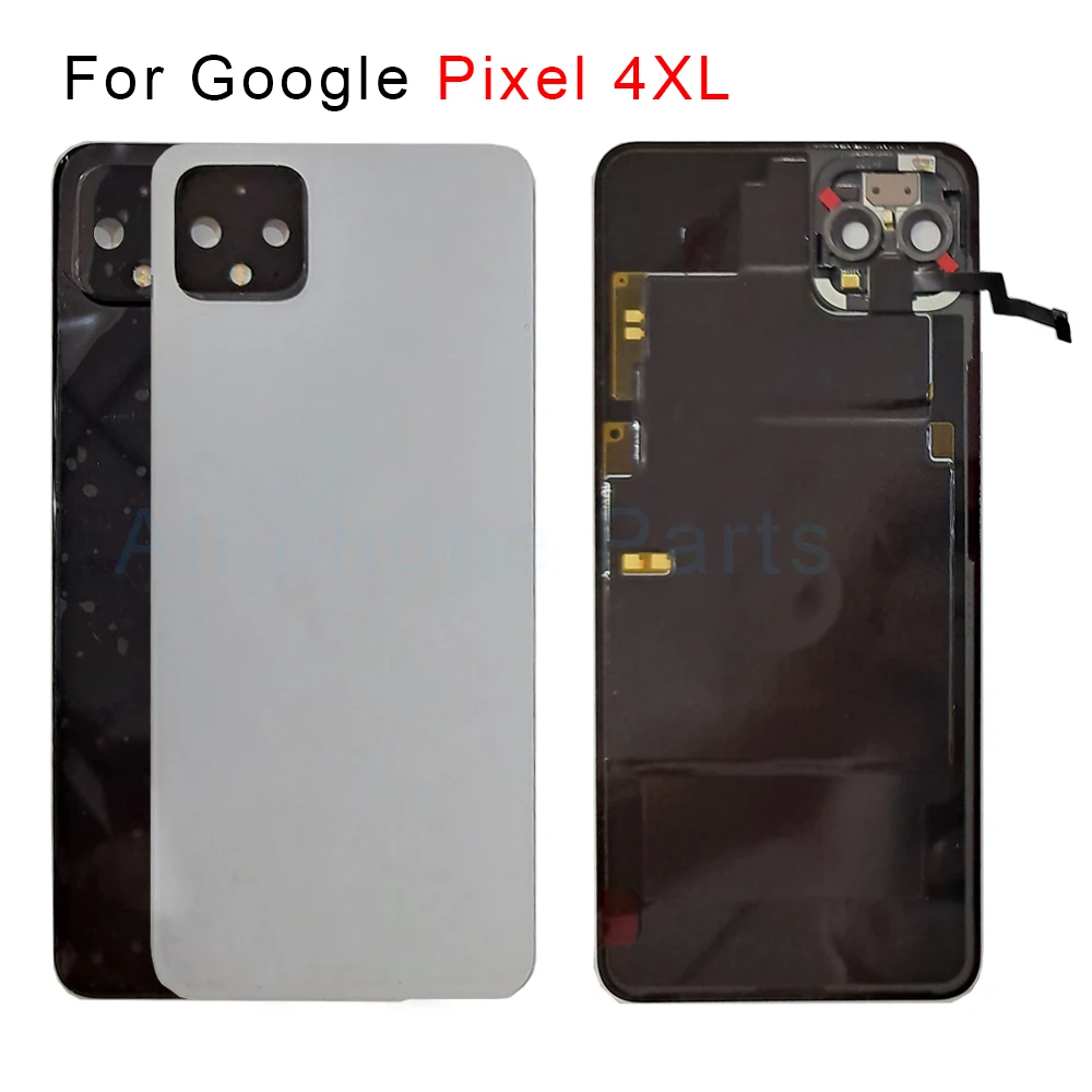 Google Pixel 4A 4 XL 4XL 뒷면 커버 하우징 용 카메라 유리 교체가있는 Google Pixel 4XL 배터리 커버 용 NFC 포함