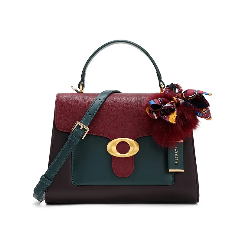 LAFESTIN Angel Eye Series новая кожаная сумка для женщин модная сумка с высоким характером Большая вместительная сумка через плечо - Цвет: Зеленый