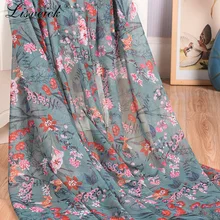 Модная небольшая шифоновая ткань с цветочным принтом 1 метр