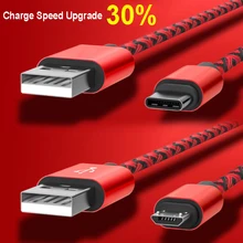 USB-C tipo-c 3.1 sincronização de dados carregador cabo de carregamento rápido trançado cabo tipo c micro cabo usb para samsung huawei telefone android