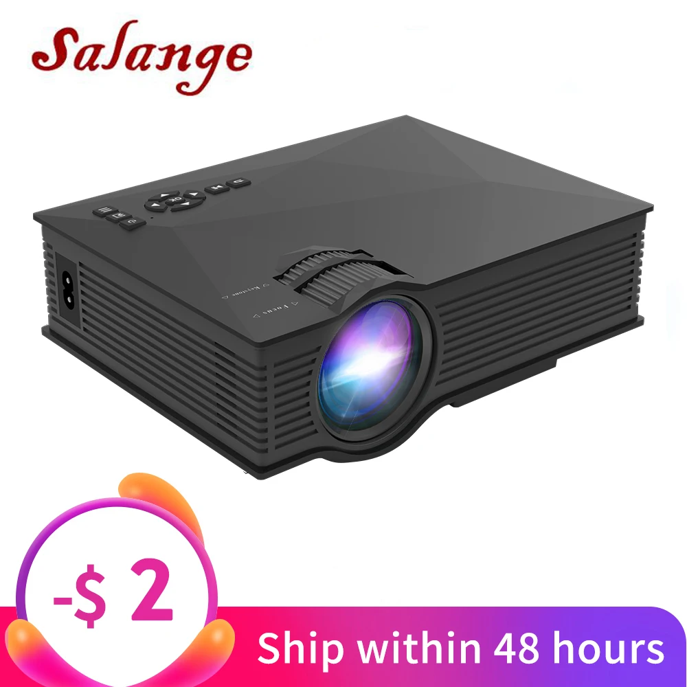 Мини видеопроектор Salange UC46 800x480dpi 1200 люмен светодиодный Проекторы для домашнего