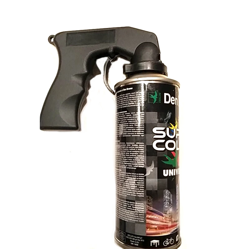 1Pcs Black/Yellow Spray Adaptor Paint Care Aerosol Spray Gun Handle with Full Grip Trigger Locking Collar Car Maintenance