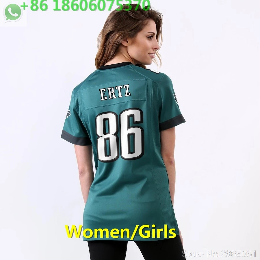А+++ качественные женские 36 Jay Ajayi 86 Zach Ertz 91 fletcher cox Jersey Philadelphia - Цвет: for women
