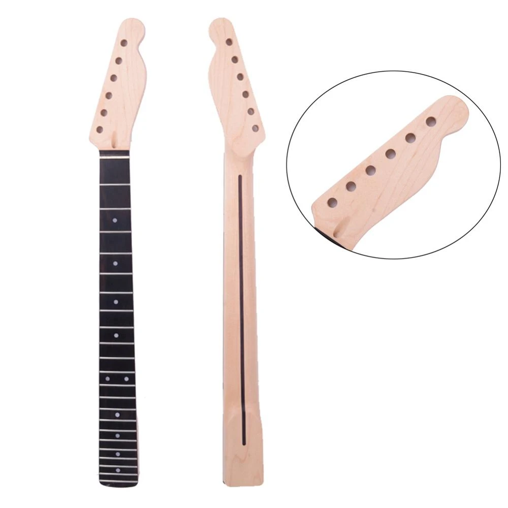 Cuello de Guitarra eléctrica 21 trastes Diapasón de arce incrustaciones de palo de rosa para Fender TELE TL, repuestos para Guitarra, accesorios|Partes y accesorios de guitarras| -