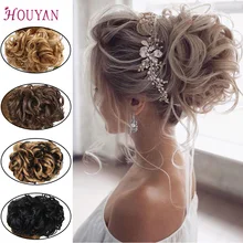 HOUYAN Модные женские пучки короткие синтетические волосы Большой Пучок шиньон два пластиковых гребня на заколках для наращивания волос шиньон аксессуары