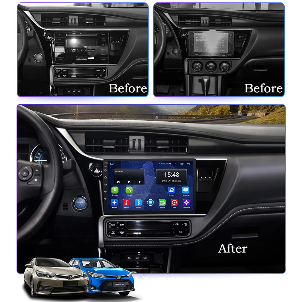 Cheap For Toyota Corolla Altis Vehicle GPS 2017-2018 4G WIFI Multimedia Player Android 8.0 10.1inch Car Video radio DVD stereo 3
